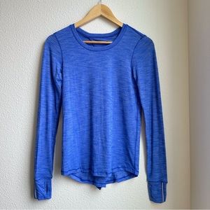 Lululemon Beat The Heat Long Sleeve Heathered Blazer Blue Size 4